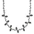 Seed/14Leaf sterling silver necklace